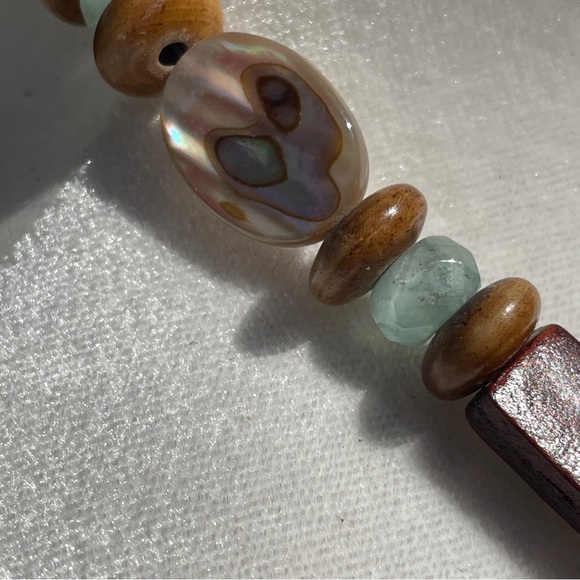 Statement Necklace Abalone Shell Beach Boho Pendant - Picture 8 of 14